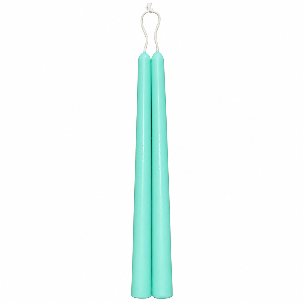Seafoam Green taper candles