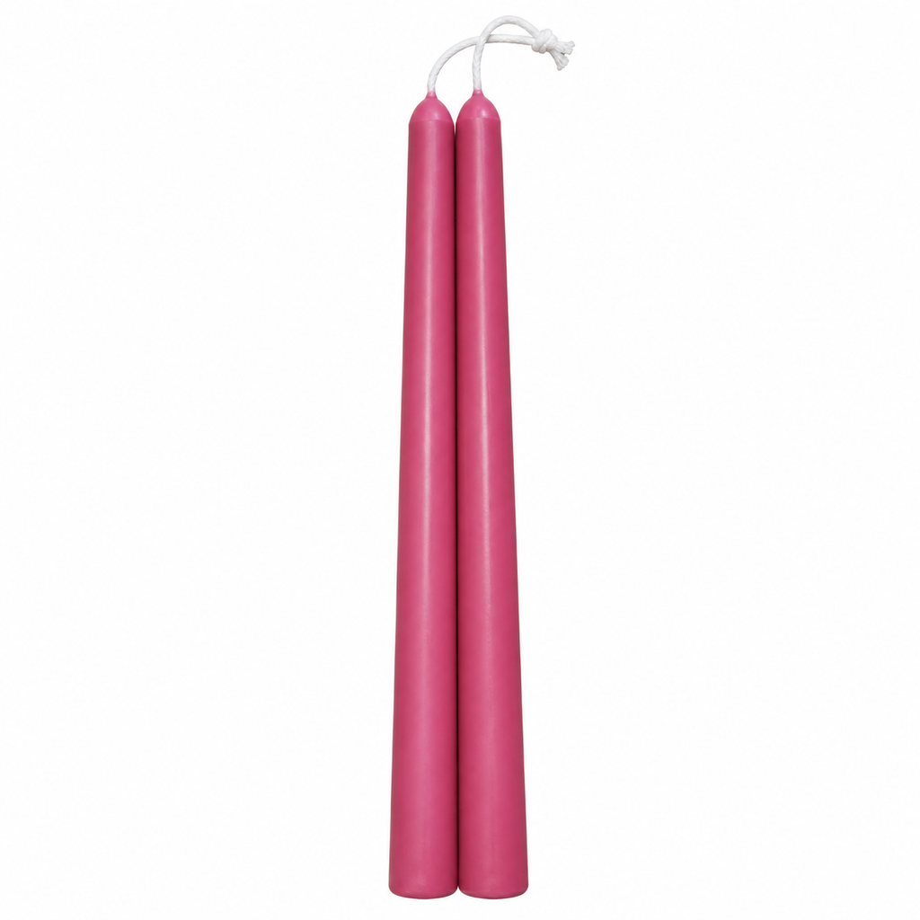 Coral Red taper candle