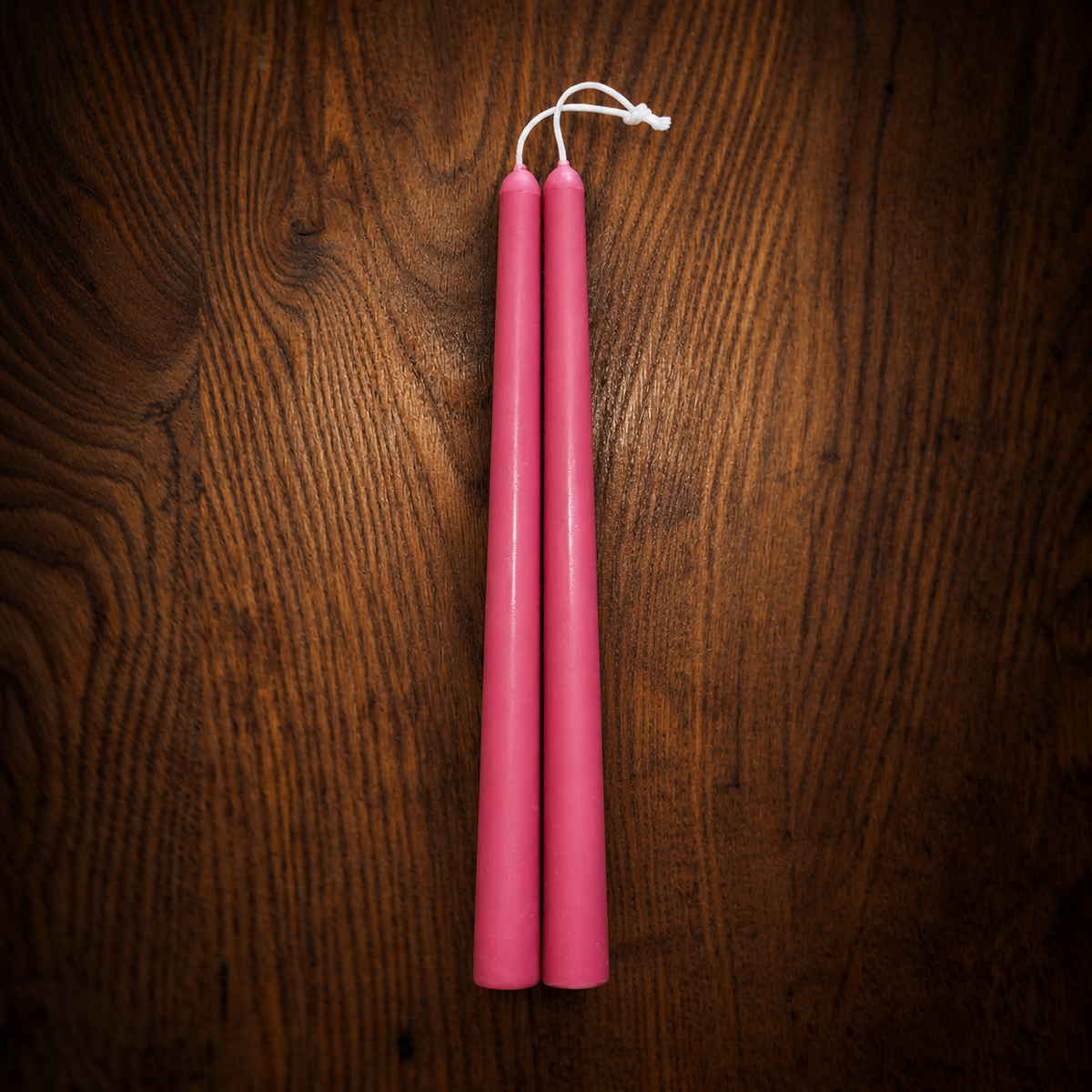 Coral Red taper candle
