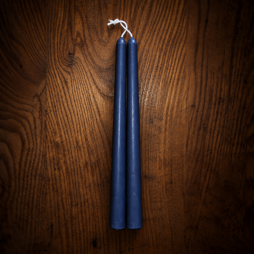 Slate Grey taper candle